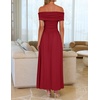 image:imageZESICA Womens Off Shoulder A Line Wedding Guest Maxi DressRed