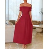 image:imageZESICA Womens Off Shoulder A Line Wedding Guest Maxi DressRed