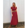 image:imageZESICA Womens Off Shoulder A Line Wedding Guest Maxi DressRed