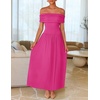 image:imageZESICA Womens Off Shoulder A Line Wedding Guest Maxi DressRose