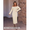 image:imageZESICA Womens Off The Shoulder Fall Sweater DressCream