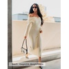 image:imageZESICA Womens Off The Shoulder Fall Sweater DressCream