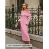 image:imageZESICA Womens Off The Shoulder Fall Sweater DressPink