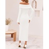 image:imageZESICA Womens Off The Shoulder Fall Sweater DressWhite