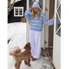 image:imageZESICA Womens Striped Fall Winter Sweaters Oversize Cozy Casual Work OutfitBlue
