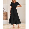 image:imageZESICA Womens Summer Casual Short Sleeve Boho Midi DressBlack