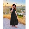 image:imageZESICA Womens Summer Casual Short Sleeve Boho Midi DressBlack