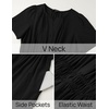 image:imageZESICA Womens Summer Casual Short Sleeve Boho Midi DressBlack