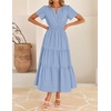 image:imageZESICA Womens Summer Casual Short Sleeve Boho Midi DressBlue