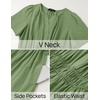 image:imageZESICA Womens Summer Casual Short Sleeve Boho Midi DressGreen