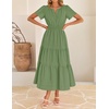 image:imageZESICA Womens Summer Casual Short Sleeve Boho Midi DressGreen