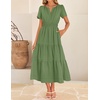 image:imageZESICA Womens Summer Casual Short Sleeve Boho Midi DressGreen