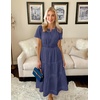 image:imageZESICA Womens Summer Casual Short Sleeve Boho Midi DressNavy