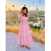 image:imageZESICA Womens Summer Casual Short Sleeve Boho Midi DressPink