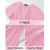 image:imageZESICA Womens Summer Casual Short Sleeve Boho Midi DressPink