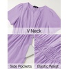 image:imageZESICA Womens Summer Casual Short Sleeve Boho Midi DressPurple