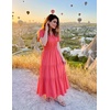 image:imageZESICA Womens Summer Casual Short Sleeve Boho Midi DressWatermelon