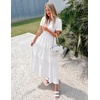 image:imageZESICA Womens Summer Casual Short Sleeve Boho Midi DressWhite