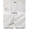 image:imageZESICA Womens Summer Casual Short Sleeve Boho Midi DressWhite
