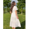 image:imageZESICA Womens Summer Casual Short Sleeve Boho Midi DressWhite