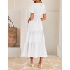 image:imageZESICA Womens Summer Casual Short Sleeve Boho Midi DressWhite