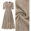image:imageZESICA Womens Summer Short Puff Sleeve Floral Lace Maxi DressesAlmond