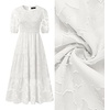 image:imageZESICA Womens Summer Short Puff Sleeve Floral Lace Maxi DressesWhite