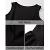 image:imageZESICA Womens Summer Sleeveless Boat Neck Cocktail Mini DressBlack