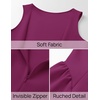 image:imageZESICA Womens Summer Sleeveless Boat Neck Cocktail Mini DressEggplant
