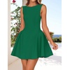 image:imageZESICA Womens Summer Sleeveless Boat Neck Cocktail Mini DressGreen