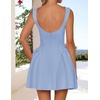 image:imageZESICA Womens Summer Sleeveless Boat Neck Cocktail Mini DressLight Blue