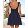 image:imageZESICA Womens Summer Sleeveless Boat Neck Cocktail Mini DressNavy