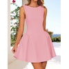 image:imageZESICA Womens Summer Sleeveless Boat Neck Cocktail Mini DressPink