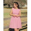 image:imageZESICA Womens Summer Sleeveless Boat Neck Cocktail Mini DressPink