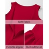 image:imageZESICA Womens Summer Sleeveless Boat Neck Cocktail Mini DressRed