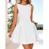 image:imageZESICA Womens Summer Sleeveless Boat Neck Cocktail Mini DressWhite