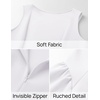 image:imageZESICA Womens Summer Sleeveless Boat Neck Cocktail Mini DressWhite