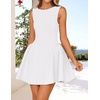 image:imageZESICA Womens Summer Sleeveless Boat Neck Cocktail Mini DressWhite