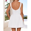 image:imageZESICA Womens Summer Sleeveless Boat Neck Cocktail Mini DressWhite