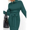 image:imageZESICA Womens Turtleneck Long Sleeve Bodycon Midi Sweater DressesForestgreen
