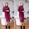 image:imageZESICA Womens Turtleneck Long Sleeve Bodycon Midi Sweater DressesPlum