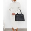 image:imageZESICA Womens Turtleneck Long Sleeve Bodycon Midi Sweater DressesWhite