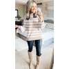 image:imageZESICA Womens Turtleneck Oversized Sweaters 2026 Fall OutfitsAlmond