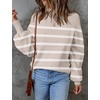 image:imageZESICA Womens Turtleneck Oversized Sweaters 2026 Fall OutfitsAlmond