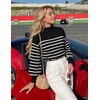 image:imageZESICA Womens Turtleneck Oversized Sweaters 2026 Fall OutfitsBlack