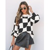 image:imageZESICA Womens Turtleneck Oversized Sweaters 2026 Fall OutfitsBlackplaid