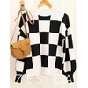 image:imageZESICA Womens Turtleneck Oversized Sweaters 2026 Fall OutfitsBlackplaid