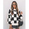 image:imageZESICA Womens Turtleneck Oversized Sweaters 2026 Fall OutfitsBlackplaid