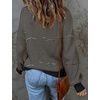 image:imageZESICA Womens Turtleneck Oversized Sweaters 2026 Fall OutfitsBrownstripe