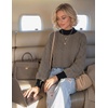 image:imageZESICA Womens Turtleneck Oversized Sweaters 2026 Fall OutfitsBrownstripe